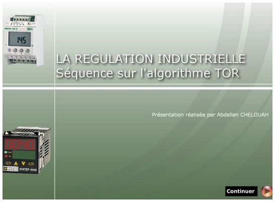 Régulation industrielle : séquence sur l'algorithme Tout Ou Rien (TOR)